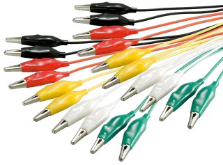 Kit of Insulated Multicolour Test Cables with Alligator Clips - Goobay I-CS-CABLE