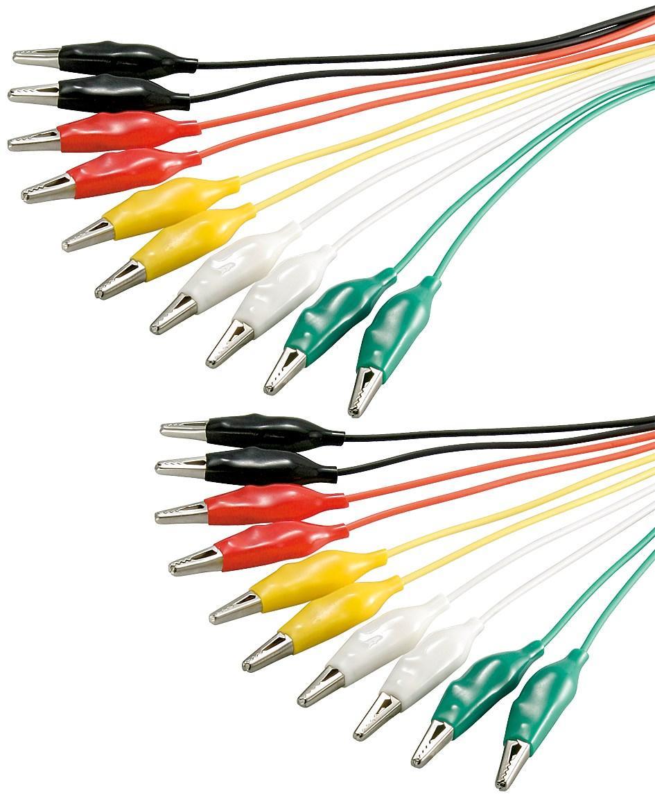Kit Cavi di Prova Isolati Multicolore con morsetti a Coccodrillo - Goobay I-CS-CABLE