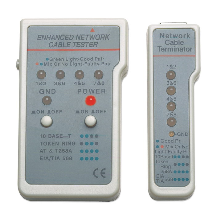 Network Cable Tester RJ45/RJ11 UTP/STP/FTP - Intellinet I-CT EN-01