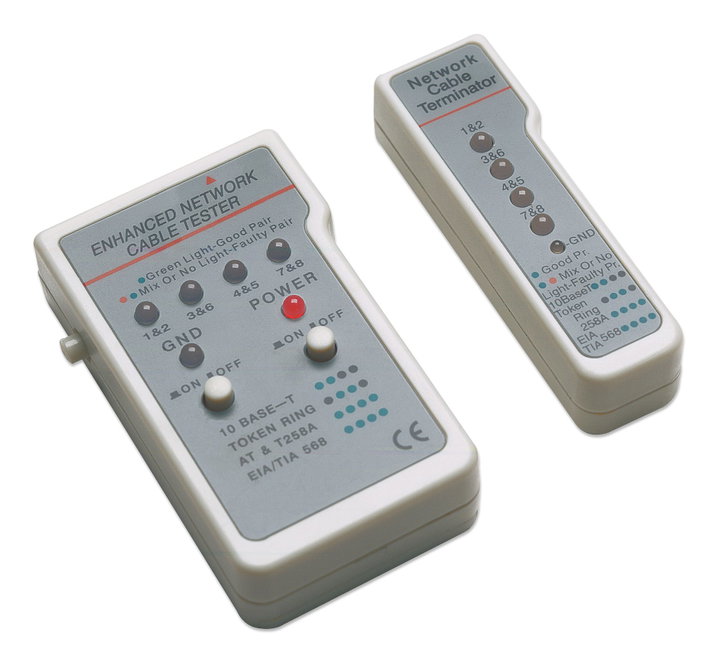 Network Cable Tester RJ45/RJ11 UTP/STP/FTP - Intellinet I-CT EN-01