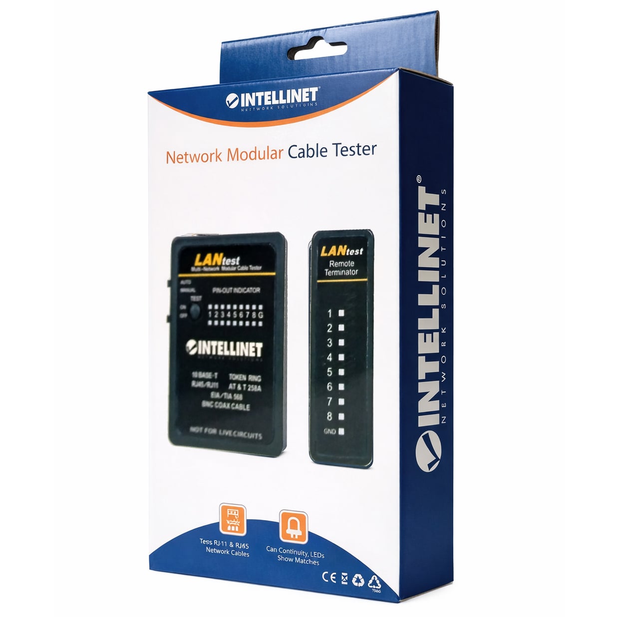 Tester Professionale RJ45 e BNC - Intellinet I-CT PRO-LAN