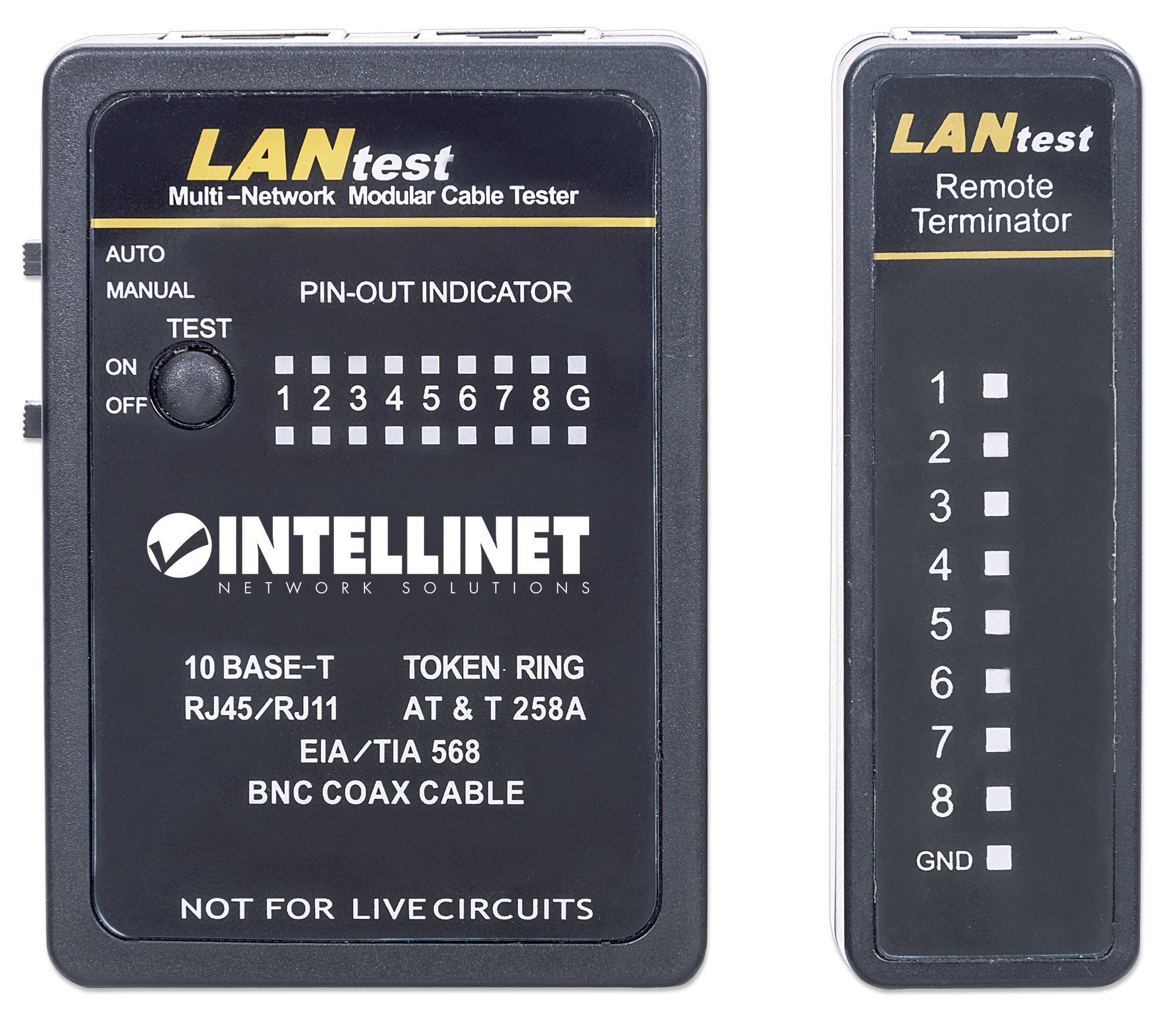 Tester Professionale RJ45 e BNC - Intellinet I-CT PRO-LAN