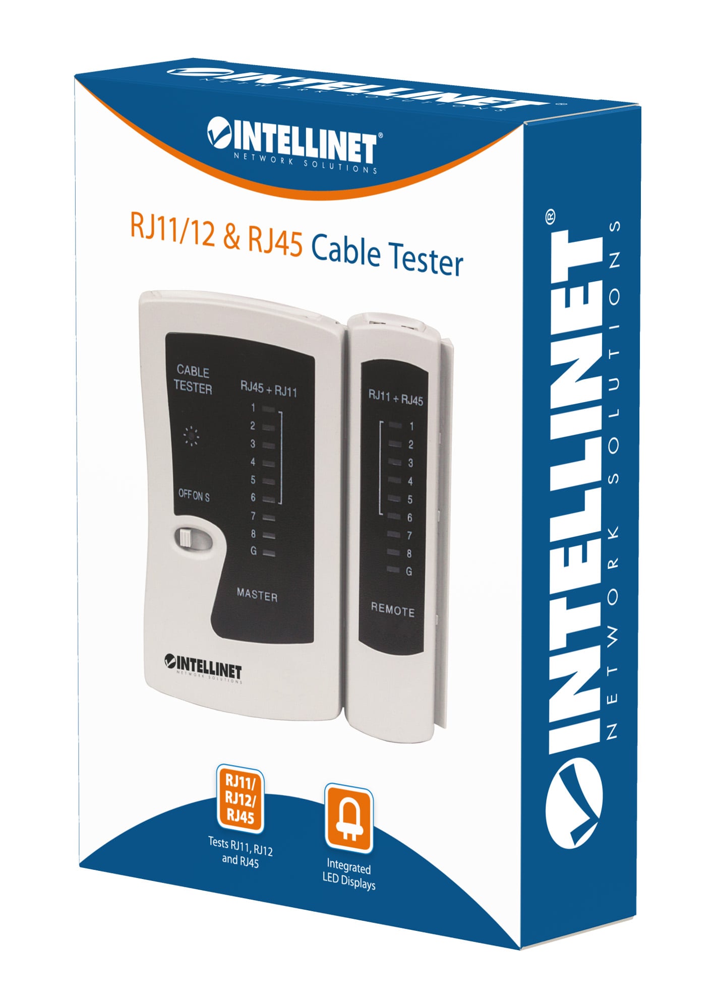 Tester di Rete per Cavi RJ11/12 & RJ45 - Intellinet I-CT PRO-LAN2