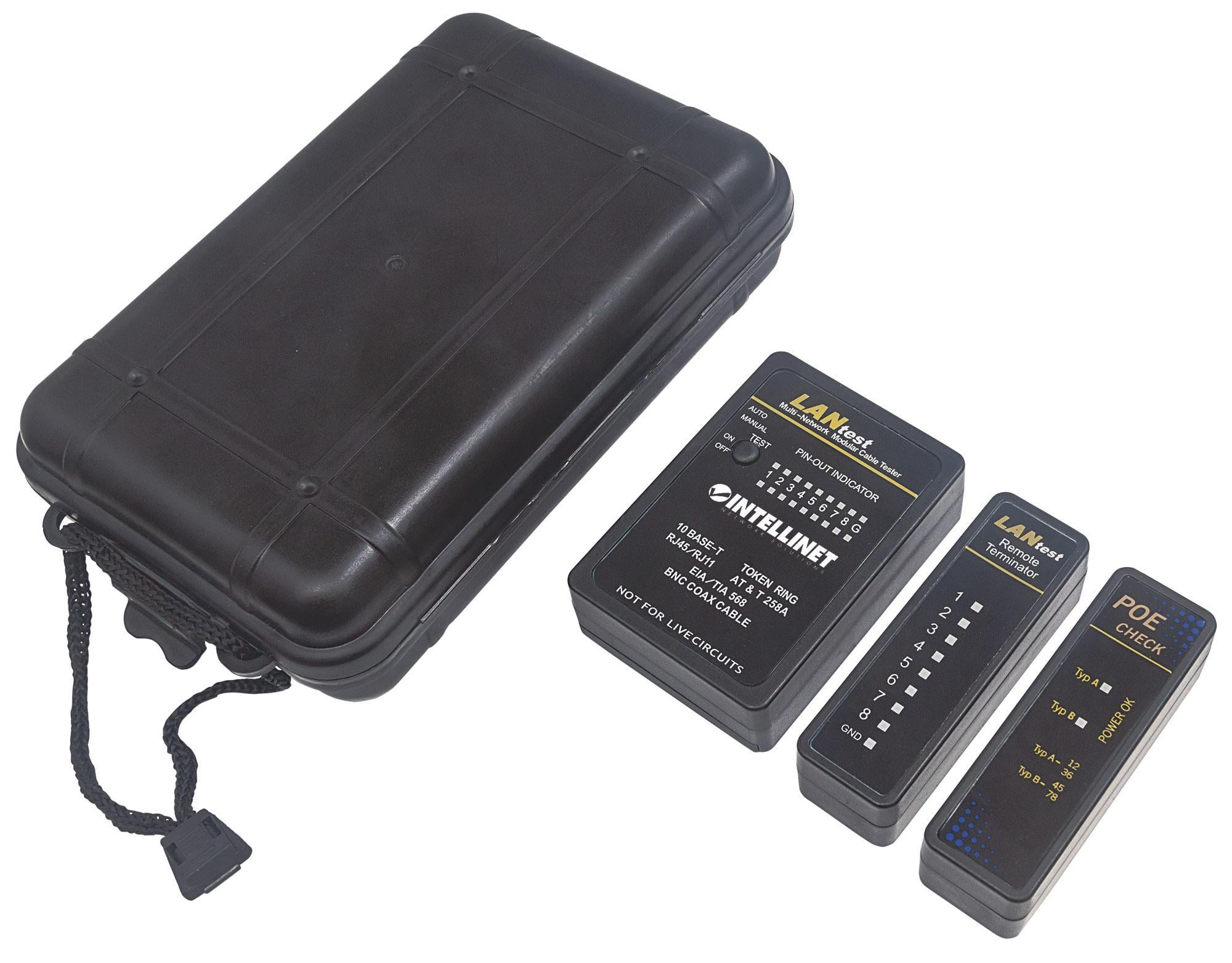 Tester Professionale POE RJ45 e BNC - Intellinet I-CT PRO-POE
