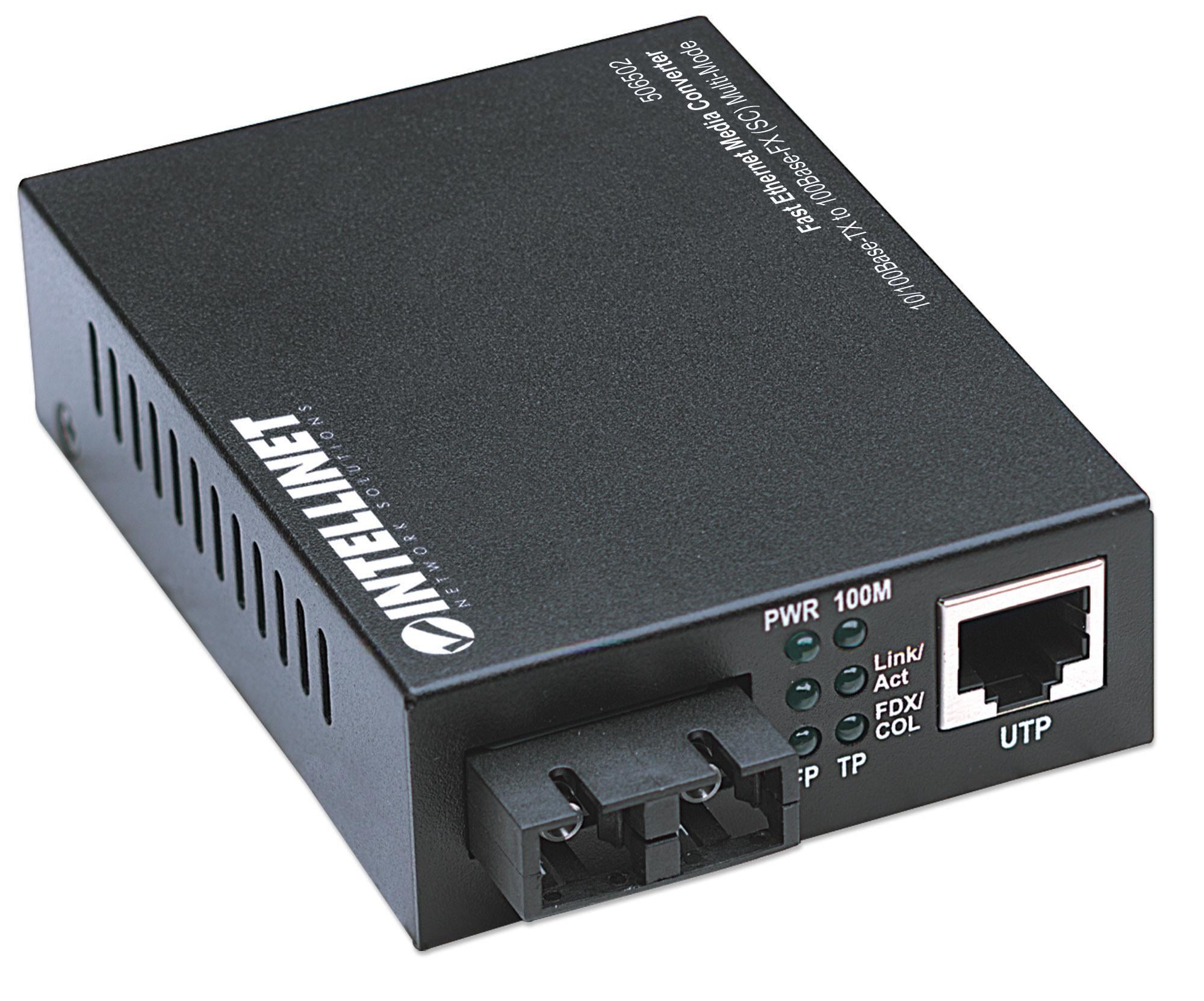 Converter RJ 45 - Fiber SC Multimodale 100 Mbps - Intellinet I-ET FX-SC
