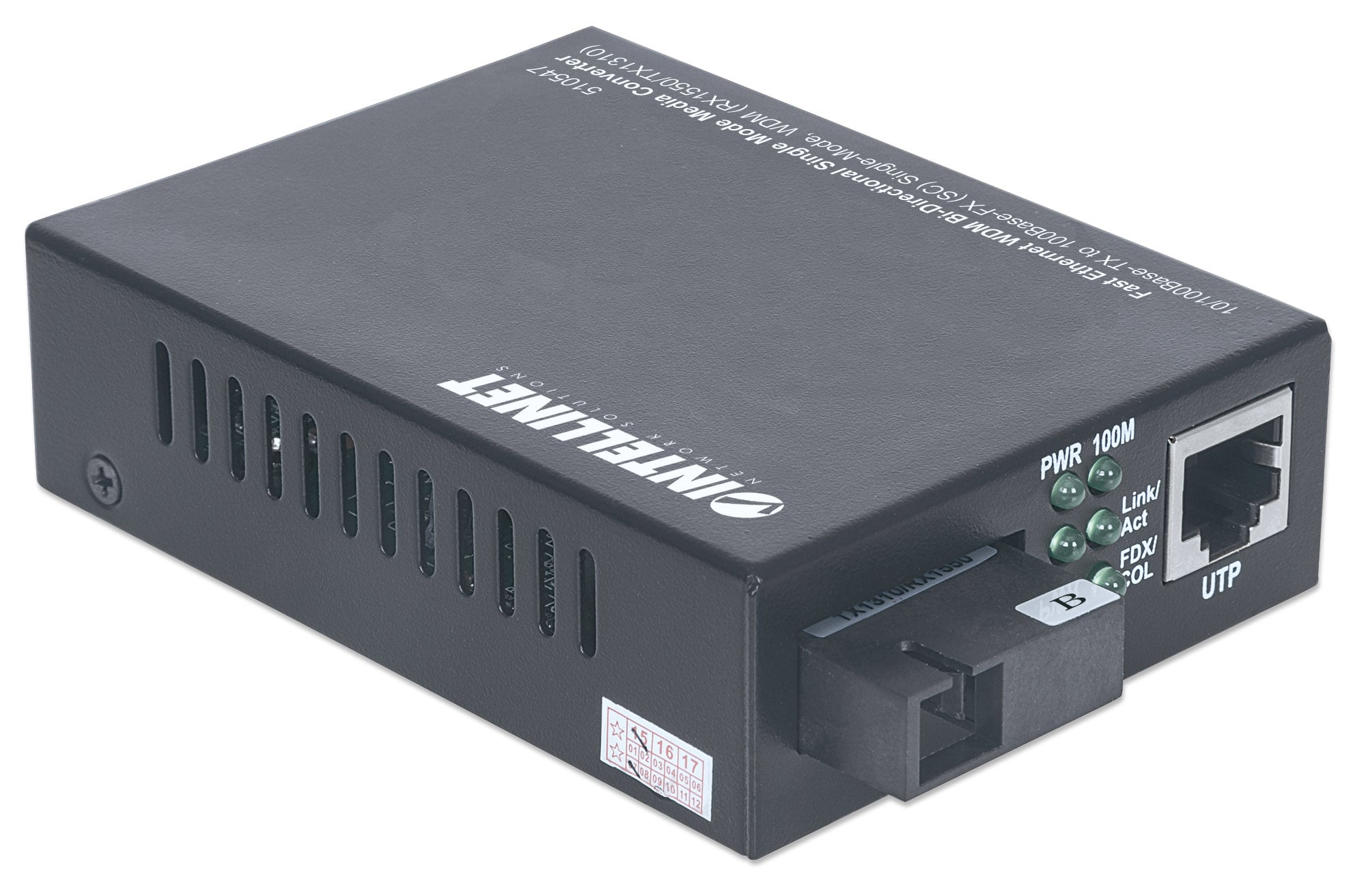 Convertitore per Supporti WDM RX1550/TX1310 Fast Ethernet Fibra - Intellinet I-ET FX-STW