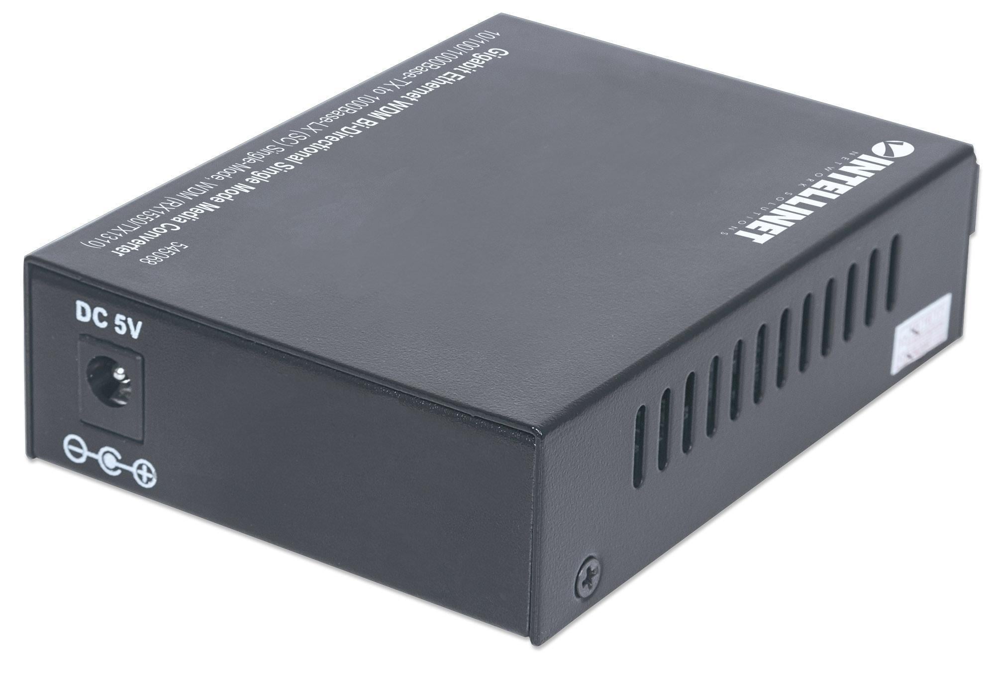 Media converter Gigabit Ethernet WDM Bidirezionale Single Mode RX1550/TX1310 - Intellinet I-ET LX-WDM1