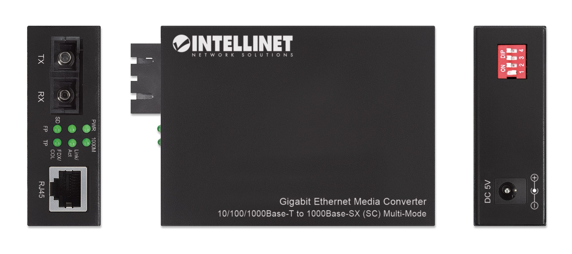 Gigabit Ethernet Media Converter Fibra SC Multimodale - Intellinet I-ET SC-GIGA