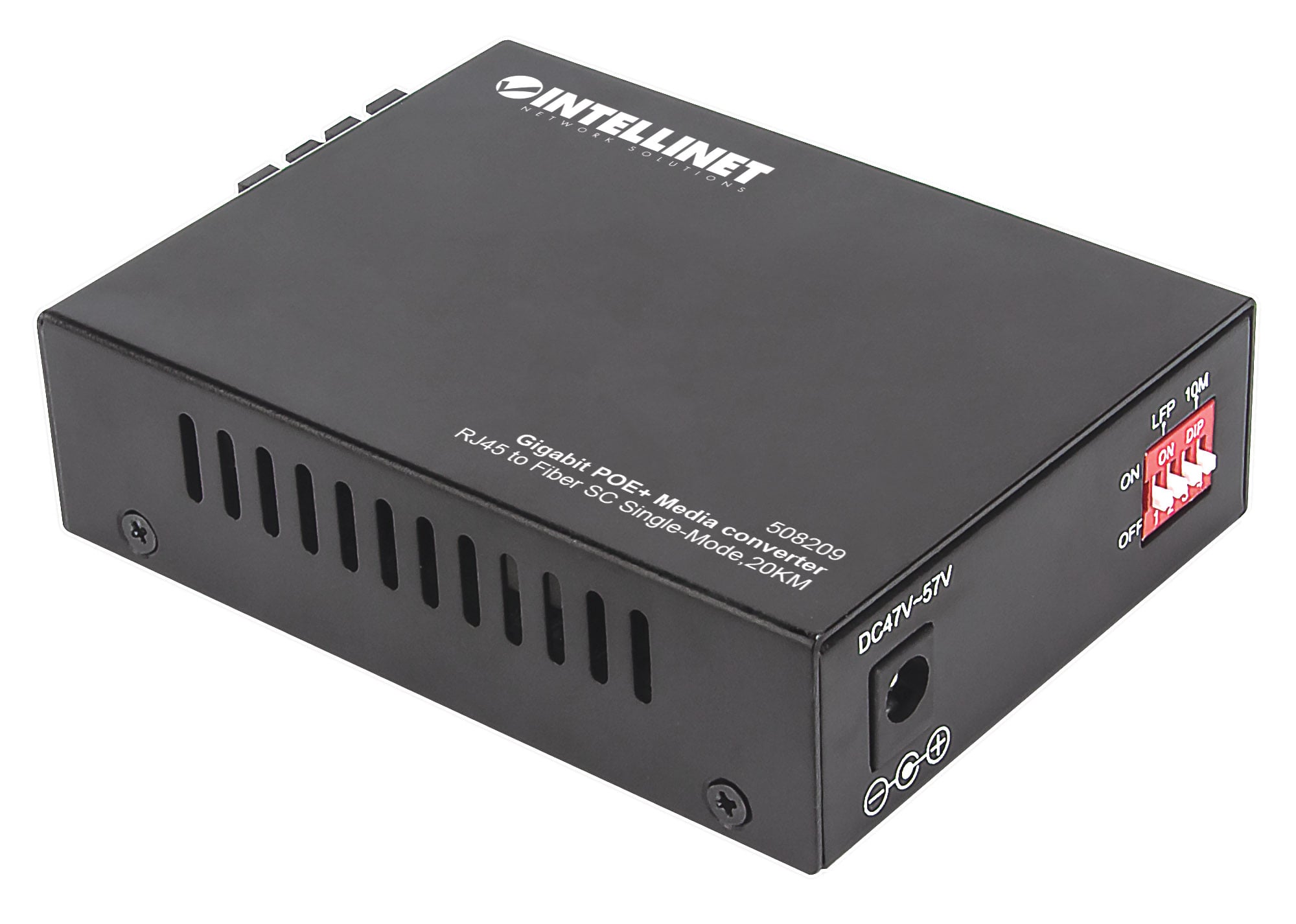 Media Converter Gigabit PoE+ - Intellinet I-ET SX-SCSM20P