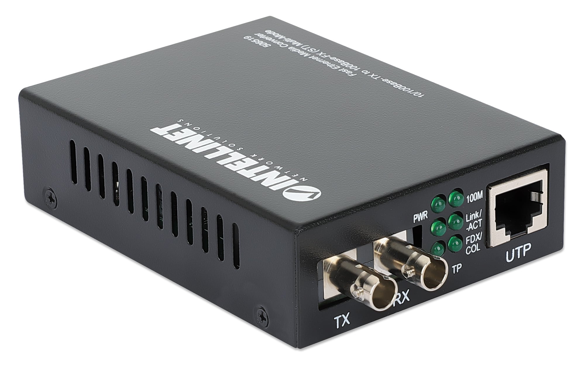 Multimodal ST 100 Fiber RJ 45 Converter - Intellinet I-ET T-FO- 100