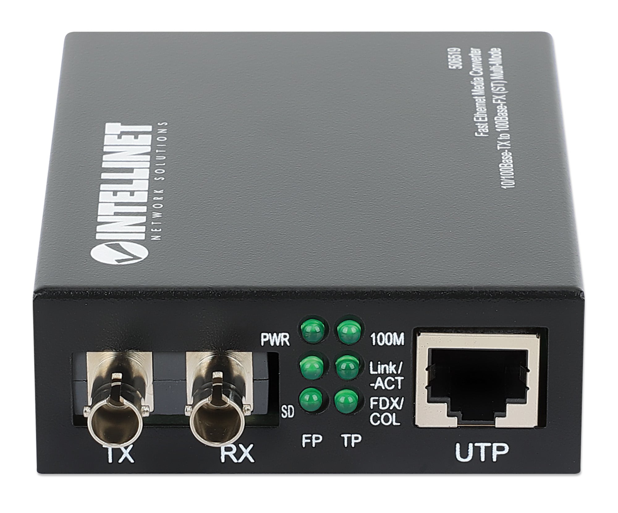 Multimodal ST 100 Fiber RJ 45 Converter - Intellinet I-ET T-FO- 100
