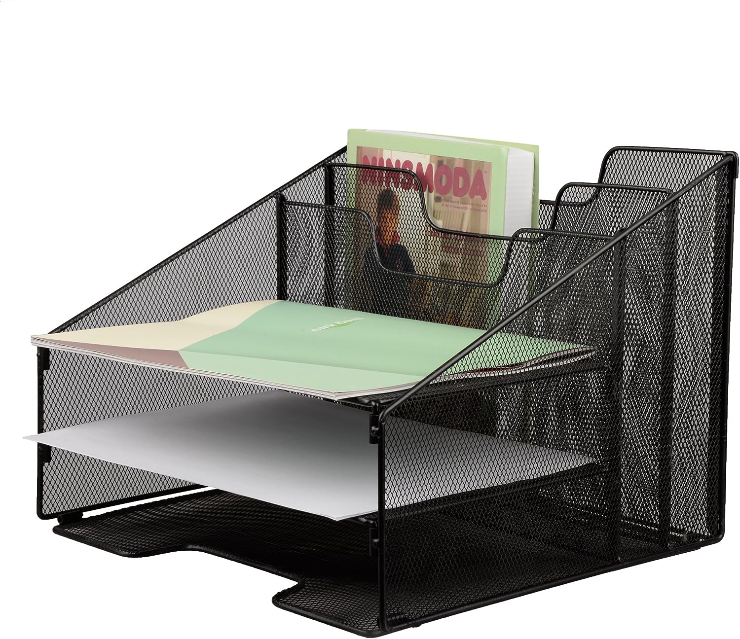 Organizer da Scrivania a 3 Vassoi e 2 Sezioni Verticali - Techly I-FILE-HOLDER1