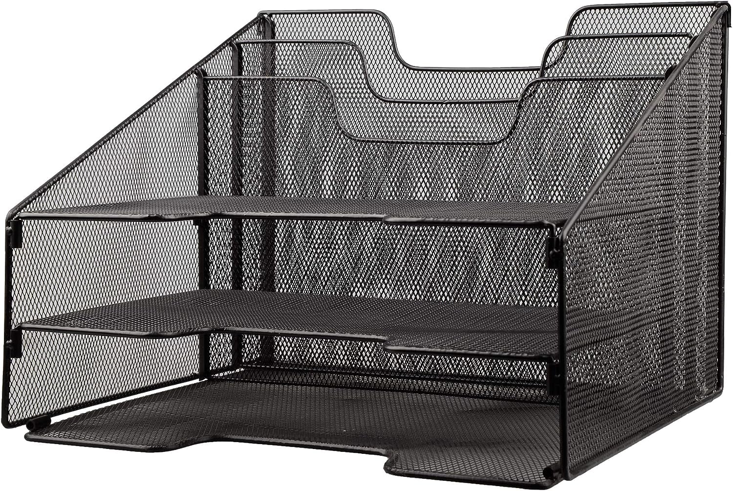 Organizer da Scrivania a 3 Vassoi e 2 Sezioni Verticali - Techly I-FILE-HOLDER1