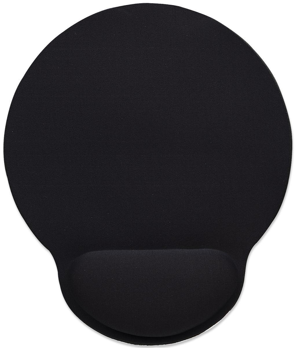 Tappetino con Cuscinetto Poggiapolso in Gel Nero - Manhattan I-GEL-MP-BK