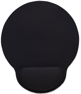 Mouse Pad with Gel Wrist Rest Black - Manhattan I-GEL-MP-BK