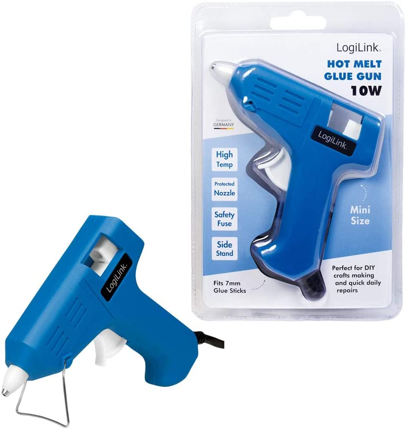 Mini pistola per Colla a Caldo, 10W, blu - Logilink I-HK 78L