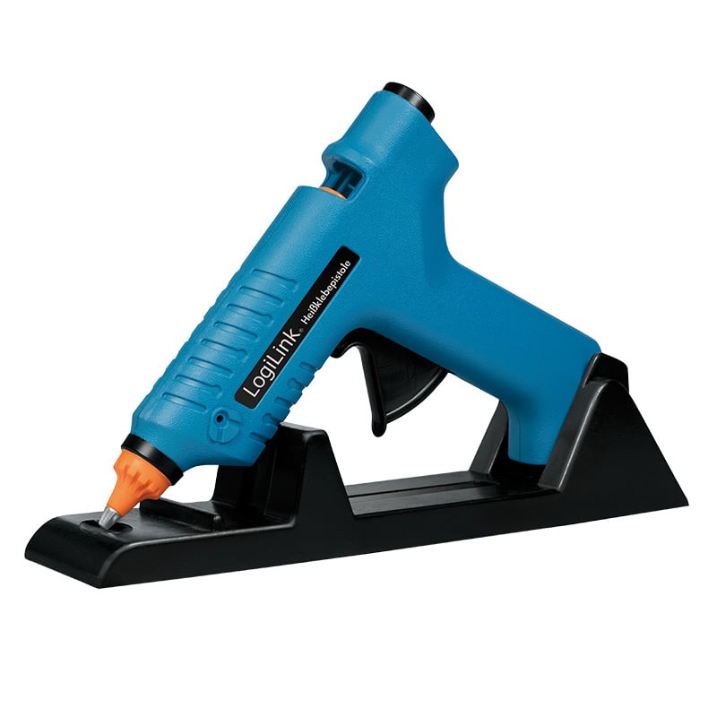 Pistola per Colla a Caldo Wireless, 80W, con supporto, blu - Logilink I-HK SS12L
