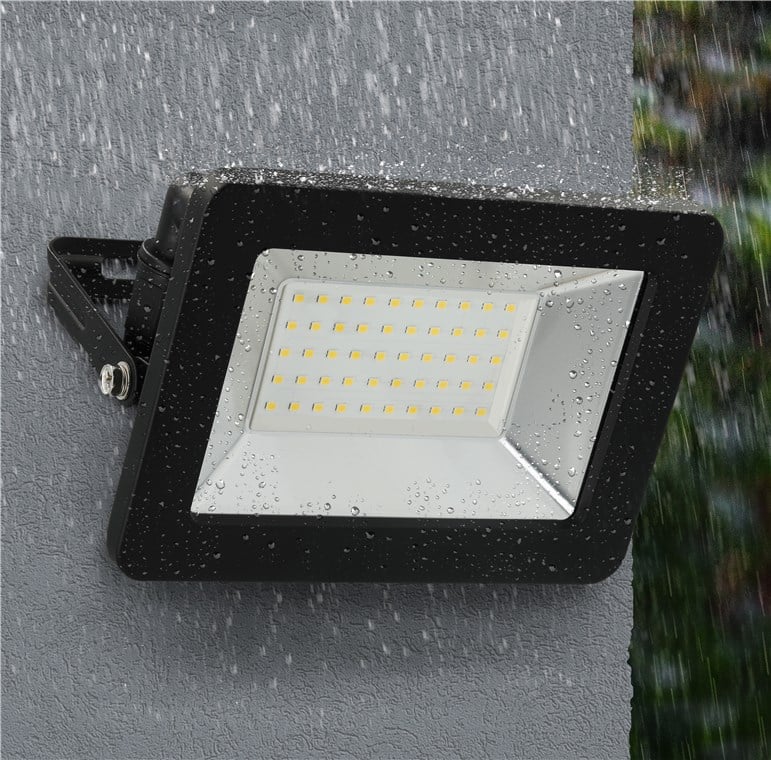 Faretto LED da Esterno IP65 100W 8500lm Nero - Goobay I-HLED-OFL-100B