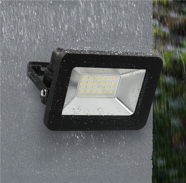 Faretto LED da Esterno IP65 20W Nero - Goobay I-HLED-OFL-20B