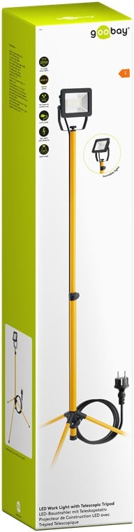 Faretto da lavoro a LED con Treppiede Telescopico 2x20W - Goobay I-HLED-OLT-220W