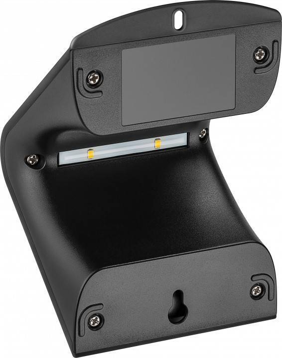 Lampada LED Solare a Muro 1,5W IP65 Sensore di Movimento Nero - Goobay I-HLED-OWL-15WB