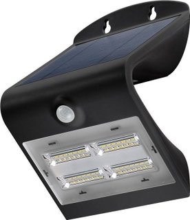 Solar LED Wall Light 3,2W IP65 Motion Sensor Black - Goobay I-HLED-OWL-32WB
