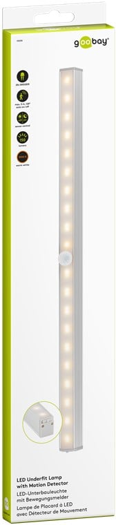Lampada da Incasso a LED con Rilevatore di Movimento Bianco Caldo - Goobay I-HLED-STR-MOTW