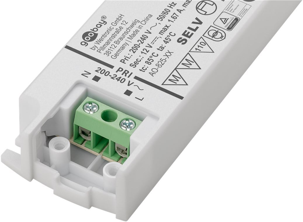Alimentatore Led da 20W per Led (0.5W-20W) - Goobay I-HLED-TR20W