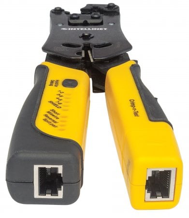 Attrezzo professionale per crimpatura, taglio e test per cavi - Intellinet I-HT 400U