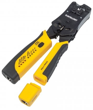 Attrezzo professionale per crimpatura, taglio e test per cavi - Intellinet I-HT 400U