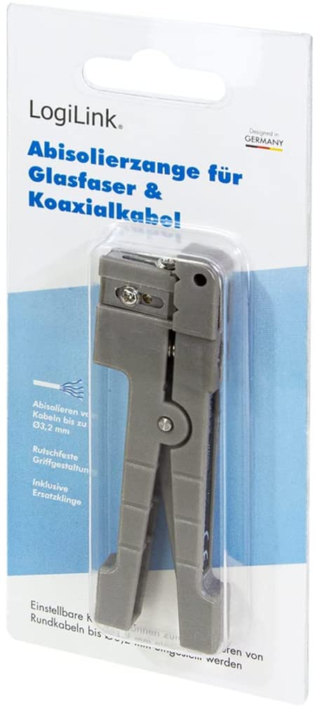 Pinza Spellacavi per Cavi in Fibra Ottica Coassiali e Rame fino a ø 3,2 mm - Logilink I-HT 63