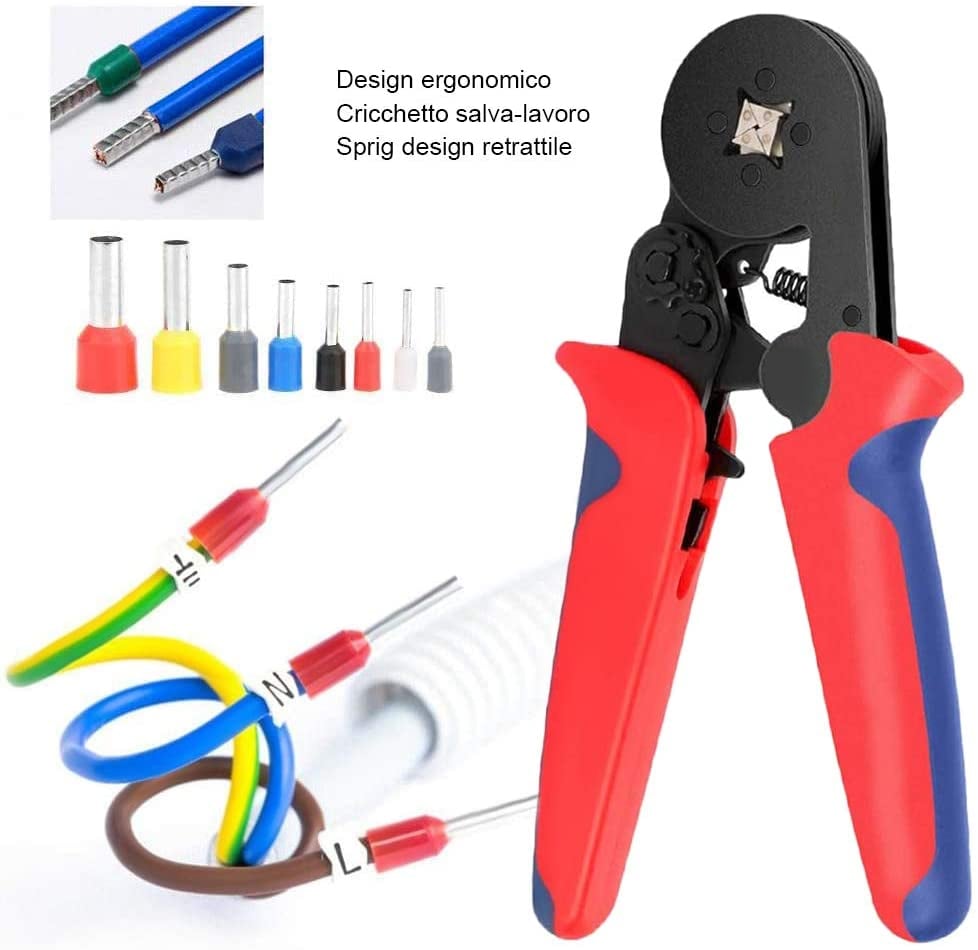 Pinza Crimpare a Cricchetto per Capicorda con 1200 Terminali 2.5-6.0 mm² - Logilink I-HT 68