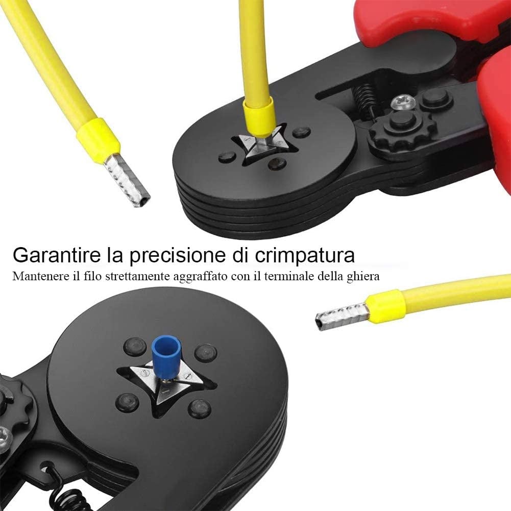 Pinza Crimpare a Cricchetto per Capicorda con 1200 Terminali 2.5-6.0 mm² - Logilink I-HT 68