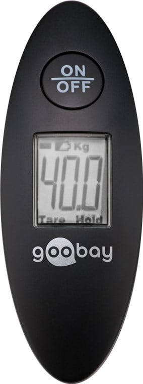 Pesa Valigie Digitale, Capacità 40 kg, Nero - Goobay I-HT WL02
