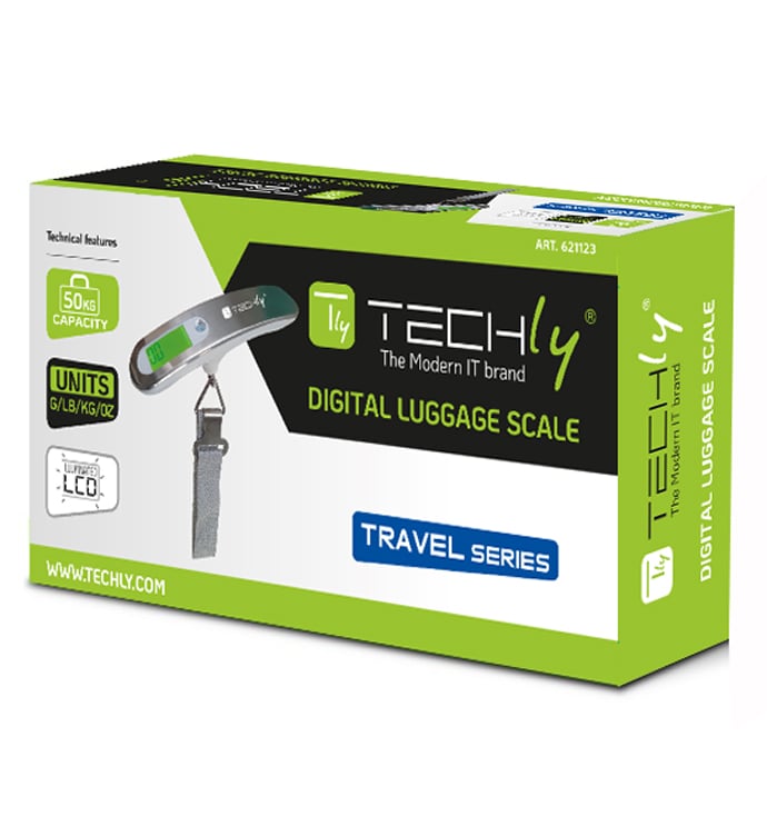 Pesa Valigie Digitale Capacità 50 kg Silver - Techly I-HT WL04