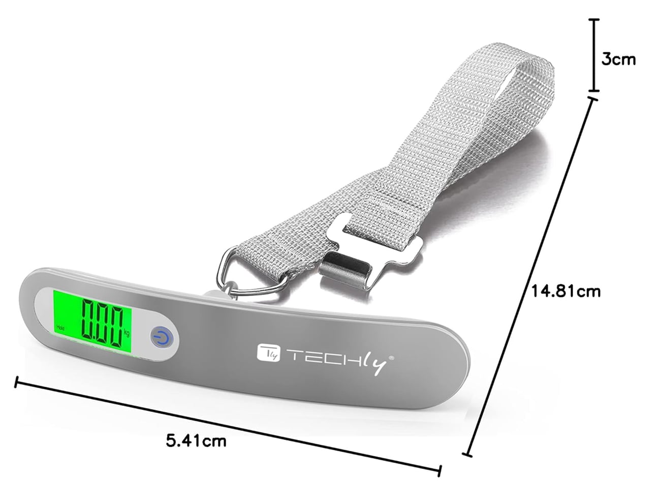 Pesa Valigie Digitale Capacità 50 kg Silver - Techly I-HT WL04