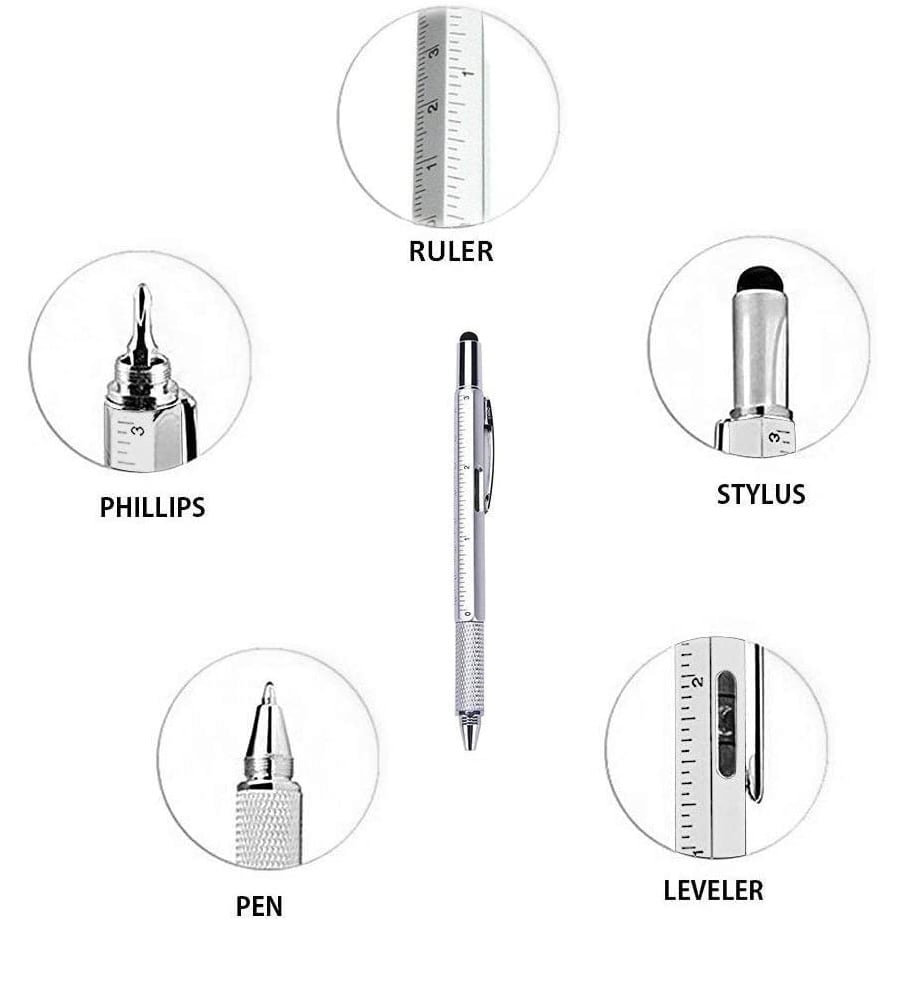 Penna a Sfera Multifunzione 5 in 1 con Cacciavite Bolla e Righello - Intellinet I-INT-PEN-MULTI