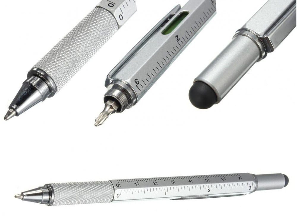 Penna a Sfera Multifunzione 5 in 1 con Cacciavite Bolla e Righello - Intellinet I-INT-PEN-MULTI