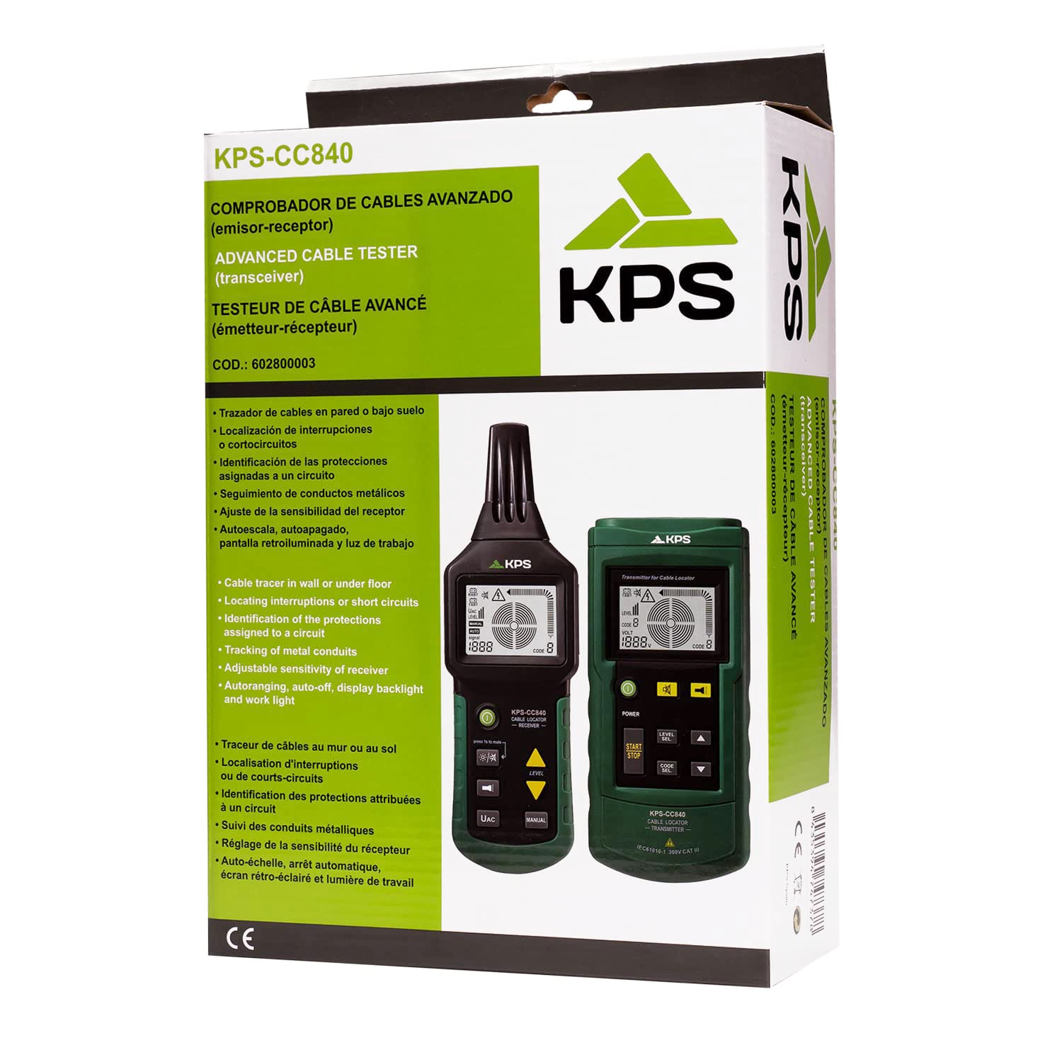 Tester di Cavi Avanzato 400V AC/DC 125kHz, KPS-CC840 - I-KPS-CC840