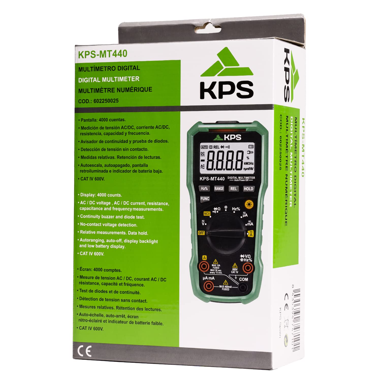 Multimetro Digitale Professionale LCD 4000counts, KPS-MT440 - I-KPS-MT440