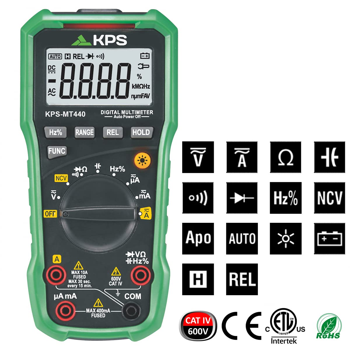 Multimetro Digitale Professionale LCD 4000counts, KPS-MT440 - I-KPS-MT440
