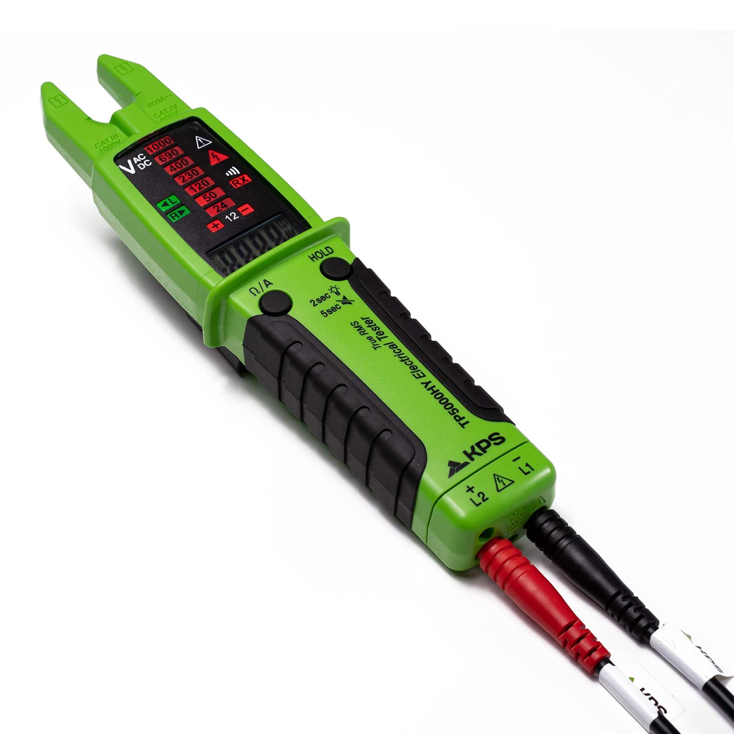 Tester di Tensione TRMS AC/DC 1000V AC 200A 10.000 Conti IP65 CAT.IV, KPS-TP5000HY - I-KPS-TP5000