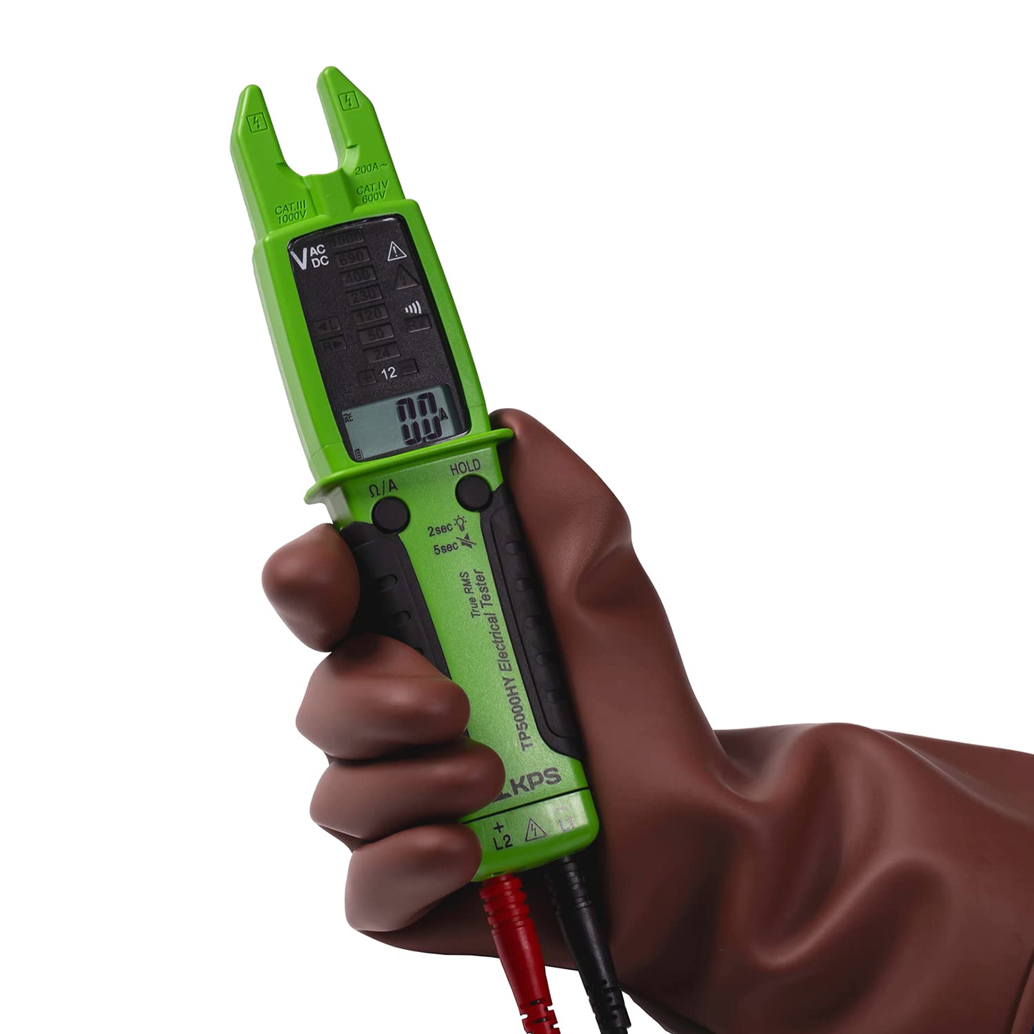 Tester di Tensione TRMS AC/DC 1000V AC 200A 10.000 Conti IP65 CAT.IV, KPS-TP5000HY - I-KPS-TP5000