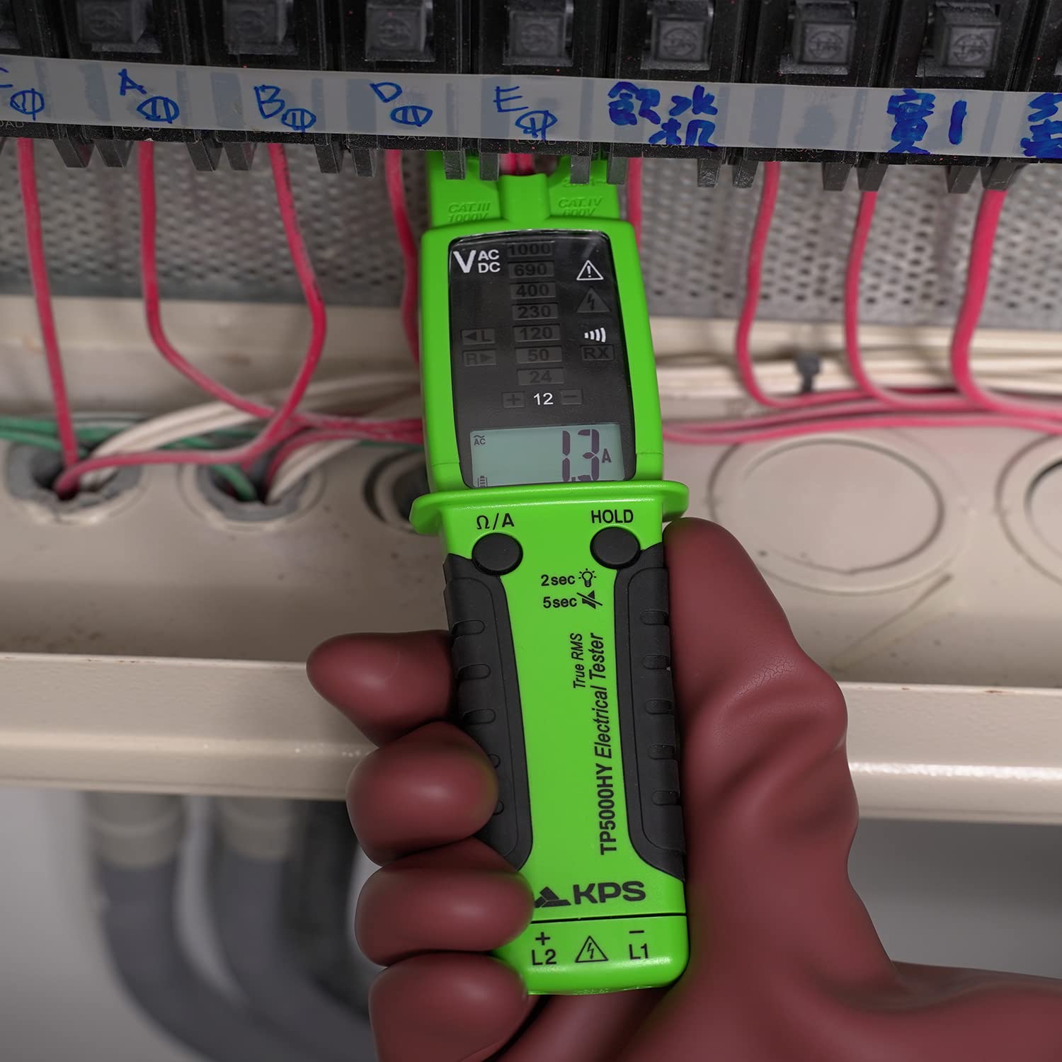 Tester di Tensione TRMS AC/DC 1000V AC 200A 10.000 Conti IP65 CAT.IV, KPS-TP5000HY - I-KPS-TP5000