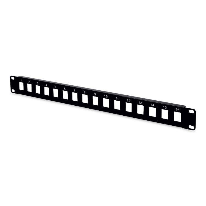Modular Patch Panel 16 Positions 1 HE Black - Intellinet I-KS PP-16-BK