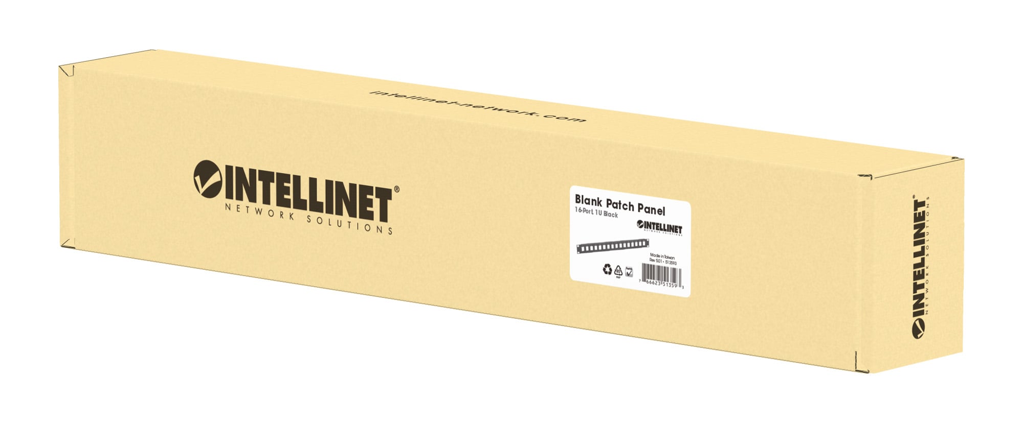 16 Modular Patch Panel 1 HE Black - Intellinet I-KS PP- 16 -BK