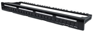 Modular Patch Panel 24 Slim Ports 1U Black - Intellinet I-KS PP-24 DLX