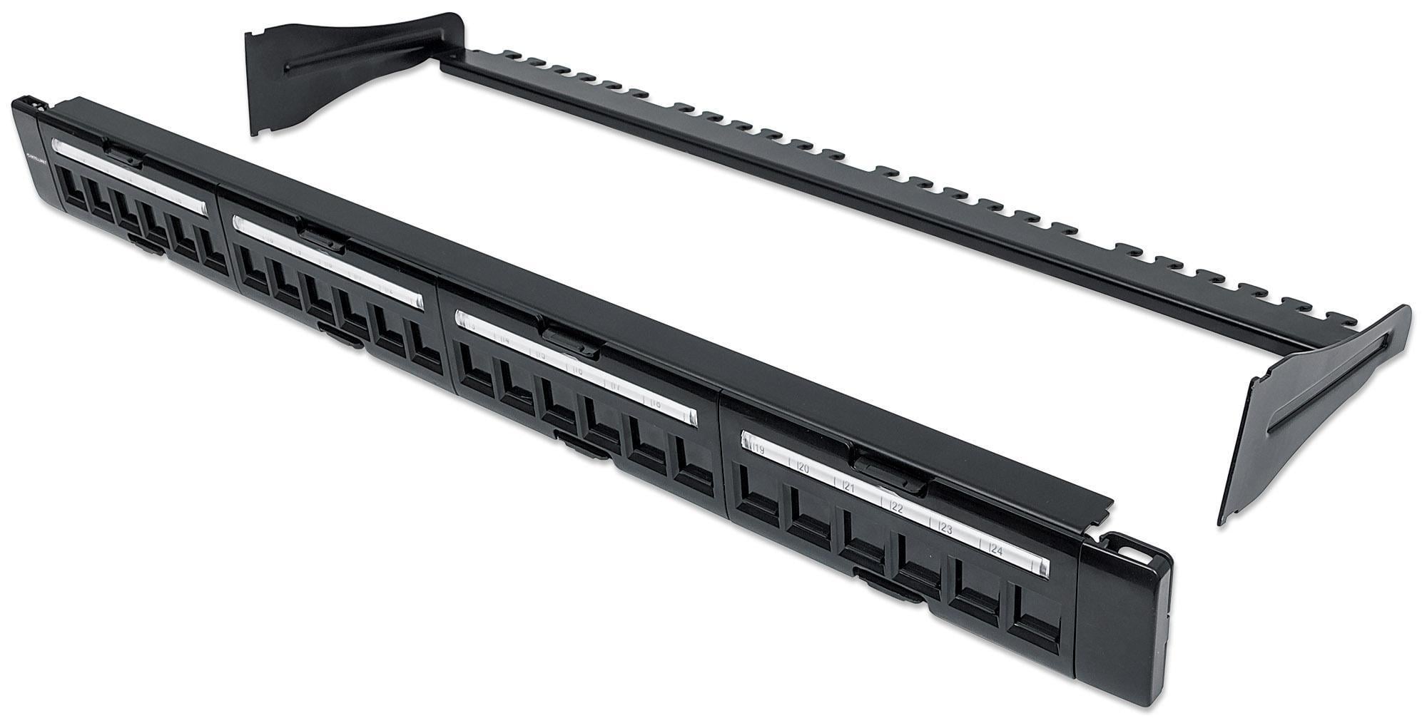 Pannello Patch Modulare 24 Porte Slim 1U Nero - Intellinet I-KS PP-24 DLX