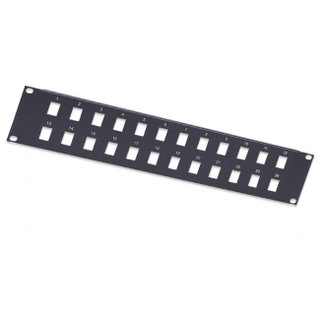 Modular Patch Panel 24 ports 2 HE black - Intellinet I-KS PP-24-BK