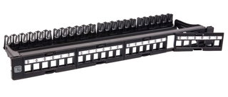 Pannello Patch Modulare 24 Porte UTP, 1U, Nero - Techly Professional I-KS PP-24-DEN